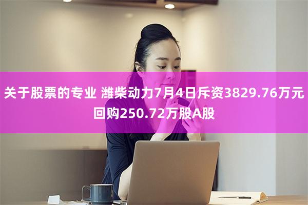 关于股票的专业 潍柴动力7月4日斥资3829.76万元回购250.72万股A股