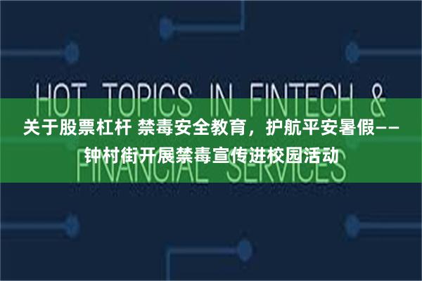 关于股票杠杆 禁毒安全教育，护航平安暑假——钟村街开展禁毒宣传进校园活动