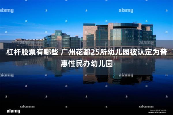 杠杆股票有哪些 广州花都25所幼儿园被认定为普惠性民办幼儿园