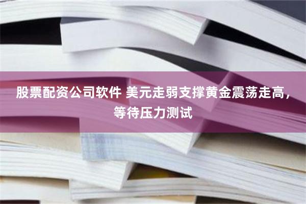股票配资公司软件 美元走弱支撑黄金震荡走高，等待压力测试