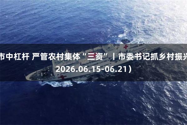 股市中杠杆 严管农村集体“三资”丨市委书记抓乡村振兴(2026.06.15-06.21)