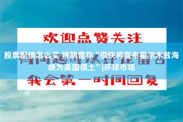 股票配债怎么买 特朗普称“很快将宣布霍尔木兹海峡为美国领土”|环球市场