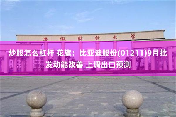 炒股怎么杠杆 花旗:比亚迪股份(01211)9月批发动能改善 上调出口预测