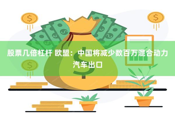 股票几倍杠杆 欧盟：中国将减少数百万混合动力汽车出口